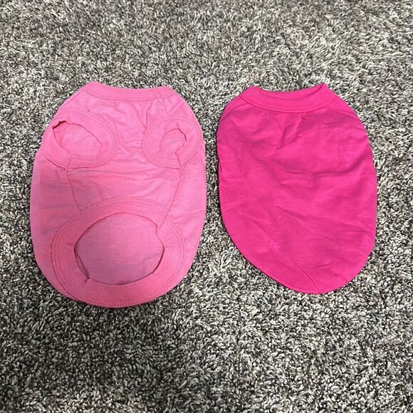 Chol & Vivi Dog Clothes T-Shirt Vest Soft and Thin 2pcs Blank Pink (335) - Picture 5 of 6